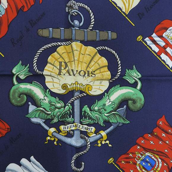 HERMES Authentic Blue Scarf - Picture 2 of 10